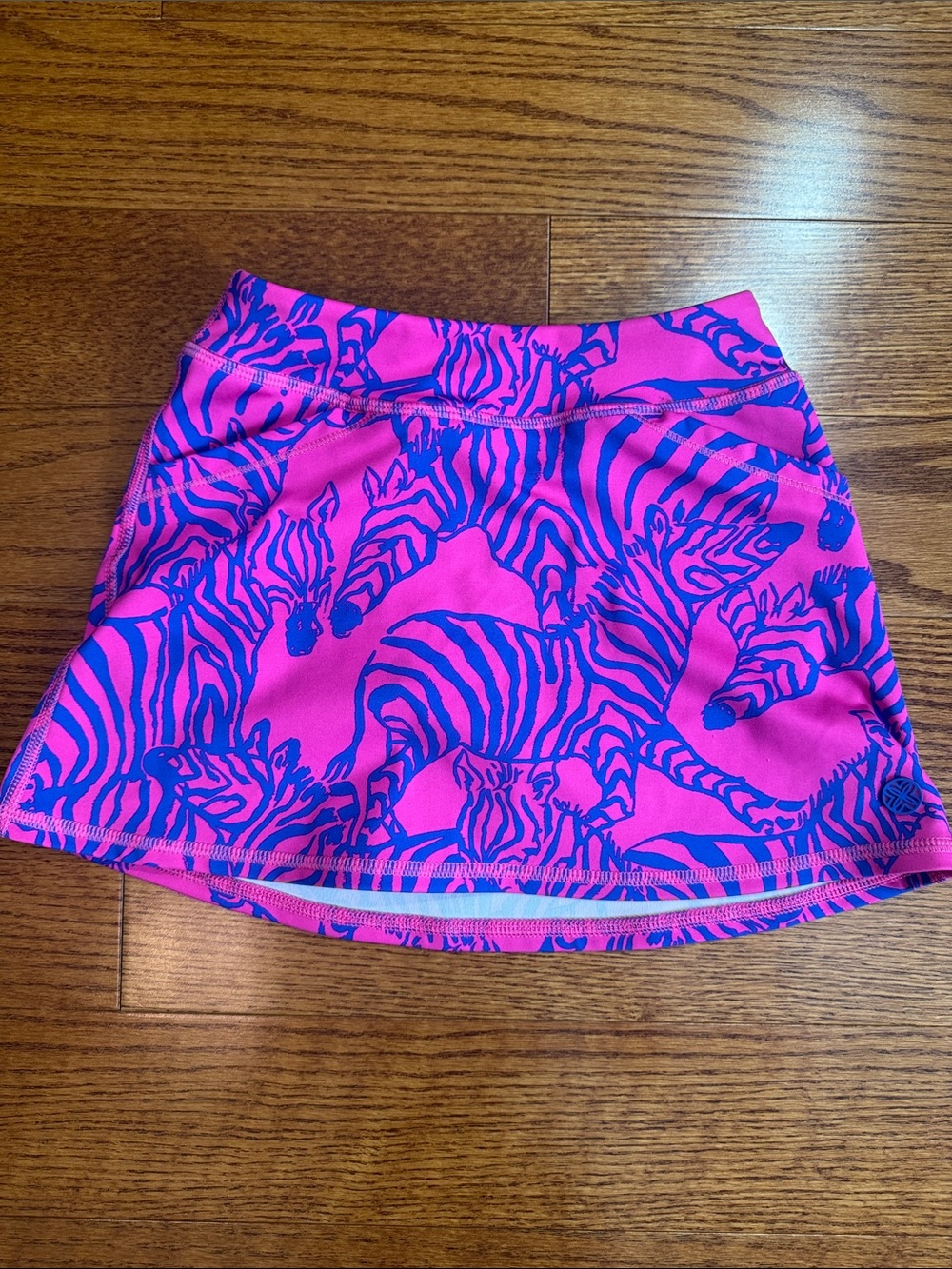 Girls Small 4/5 Lilly Pulitzer Luxletic Wild Nights Zebra-Print Athletic Skirt